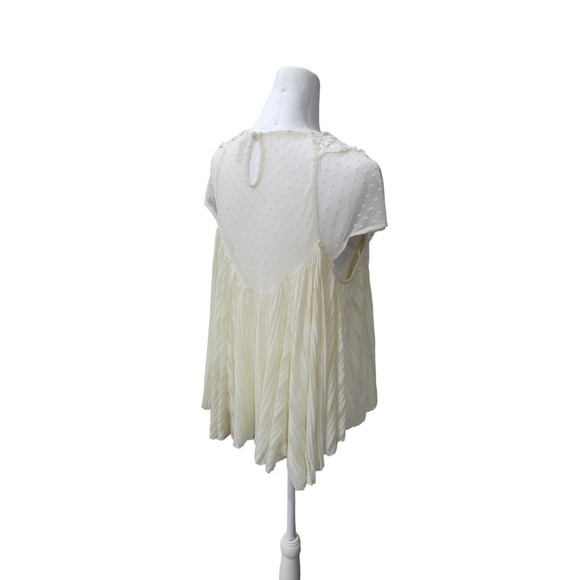 Free People Stars Align Swiss Dot Lace Flowy Sheer Boho Babydoll Tank Top Size M - Picture 9 of 15